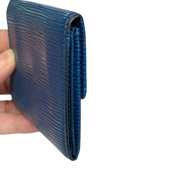 Louis Vuitton Epi Toledo Blue Viennois Wallet 1996 Made in Spain - Picture 6 of 15